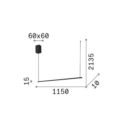Lampada A Sospensione Essence 1 Luce Led Integrato Ottone