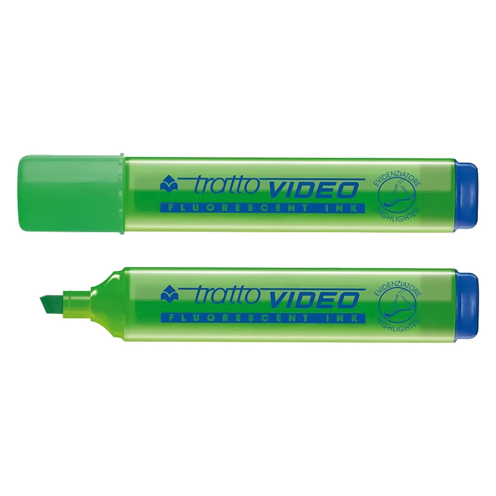 EVIDENZIATORE 'TRATTO VIDEO' verde - 12 pezzi  - BricoGo