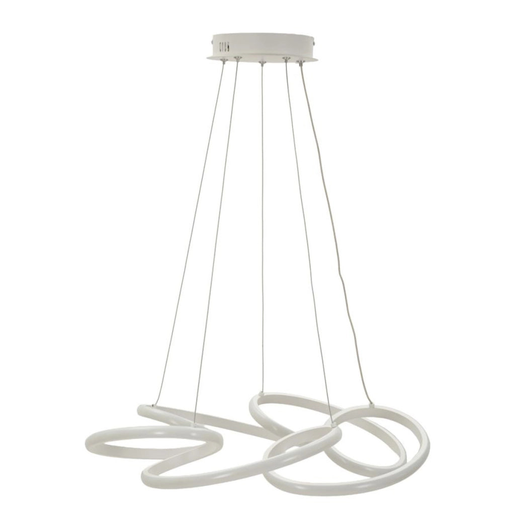 Lampadario Glovy in alluminio e ferro bianco opaco
