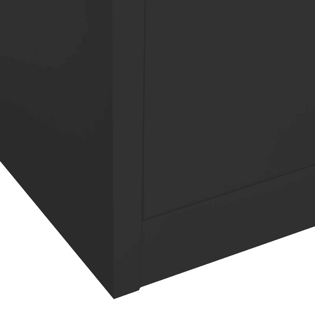 Armadio per Ufficio Antracite 90x40x180 cm in Acciaio cod mxl 50131