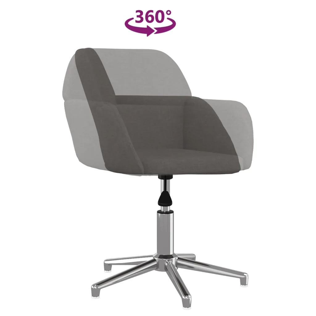 Sedie da Pranzo Girevoli 2 pz Grigio Scuro in Tessuto 3103031