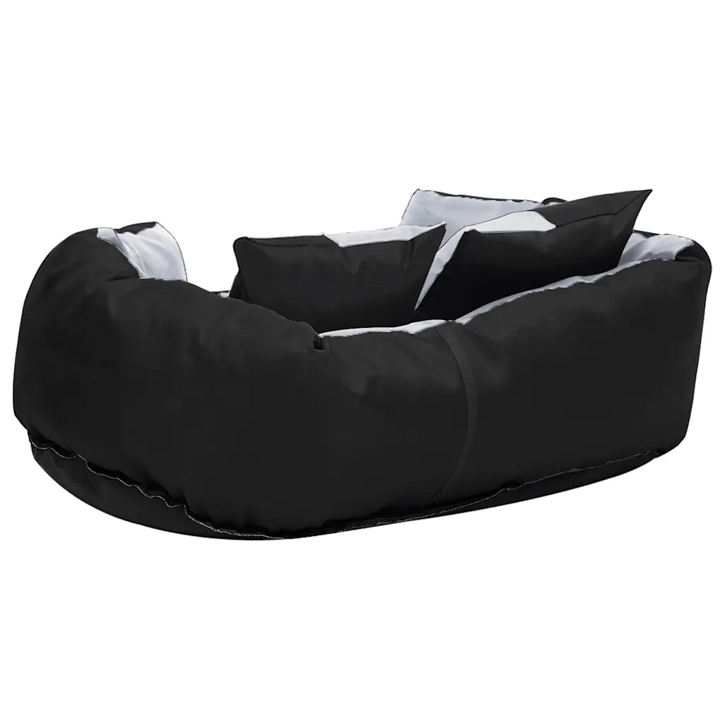 Cuscino per Cani Reversibile e Lavabile Grigio Nero 65x50x20 cm CFW3773697