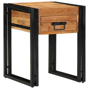 Tavolino con cassetto 40 x 40 x 50 cm Legno di Acacia Massello 4016714