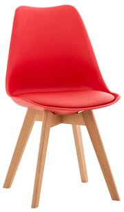 Sedia Pranzo Linares rosso,Plastica