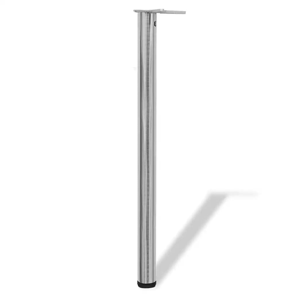 Set Gambe Tavolo 4 pz in Nickel Spazzolato Regolabili 870 mmcod mxl 127527