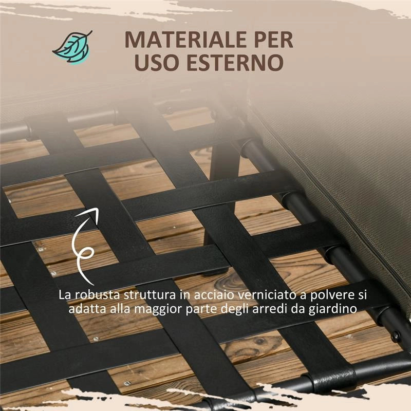 SET DA GIARDINO CON DIVANO, POLTRONA E TAVOLINO DA CAFFÈ IN VETRO GRIGIO