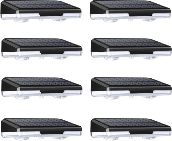 Luce per cancelli esterni da 8 pezzi - IP65 impermeabile - alimentato da pannelli solari - 8 colori RGB - illuminazione per giardini all'aperto