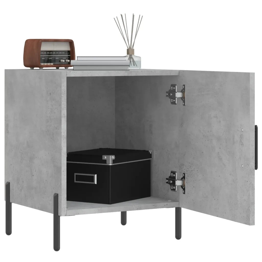 Comodini 2 pz Grigio Cemento 40x40x50 cm in Legno Multistratocod mxl 127733