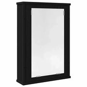 Mobile da Bagno | Armadio da bagno con Specchio Rovere Nero 42x12x60 cm Truciolato