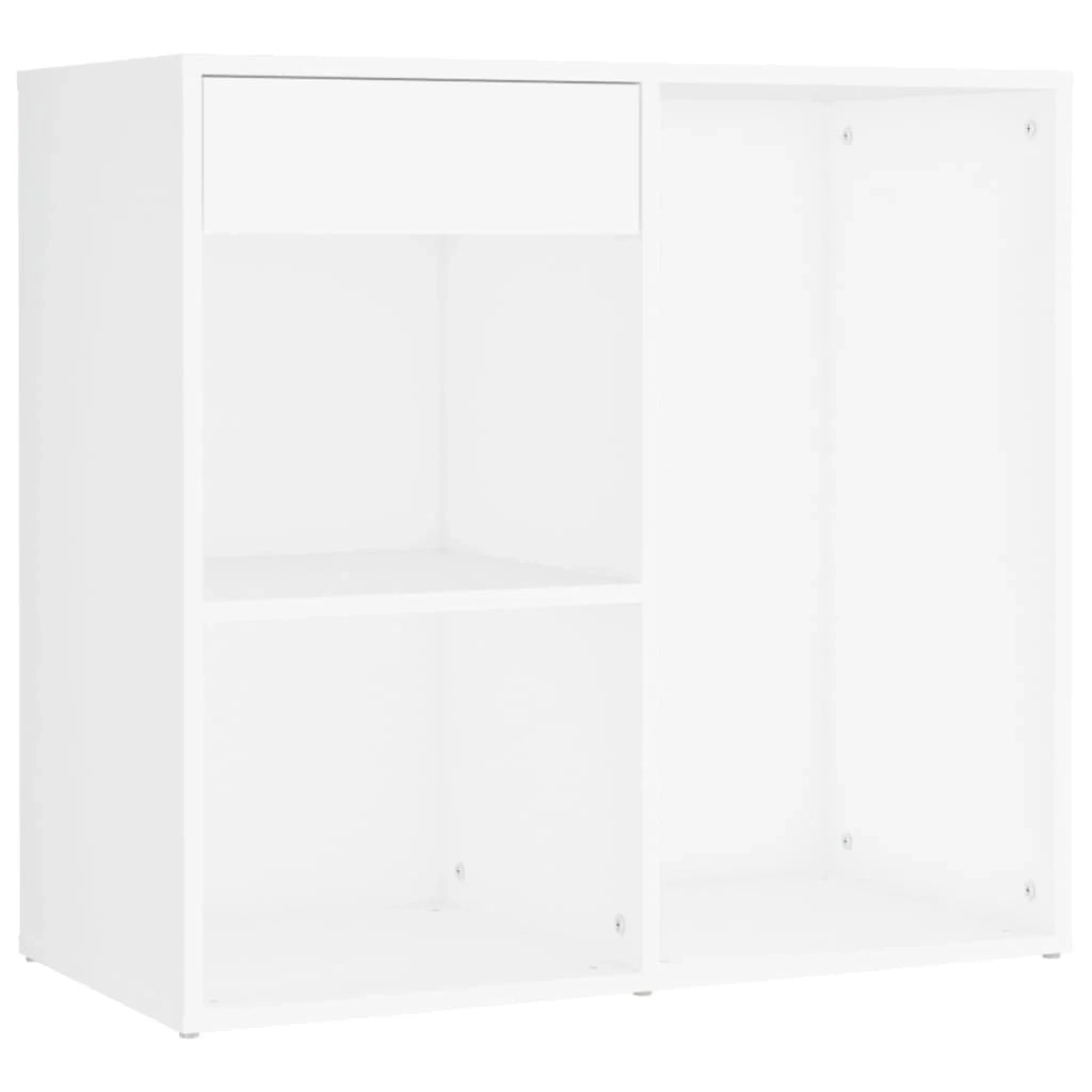 Tavolo da toeletta a LED con 2 armadietti 60 x 40 x 140 cm legno ingegnerizzato bianco 02_0006304
