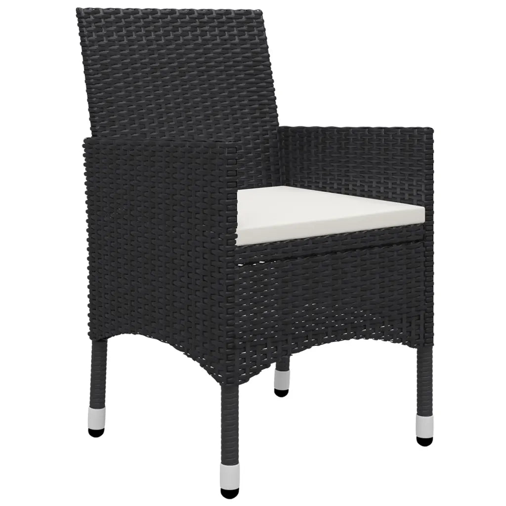 Set Mobili da Pranzo per Giardino 7 pz Nero cod mxl 51641