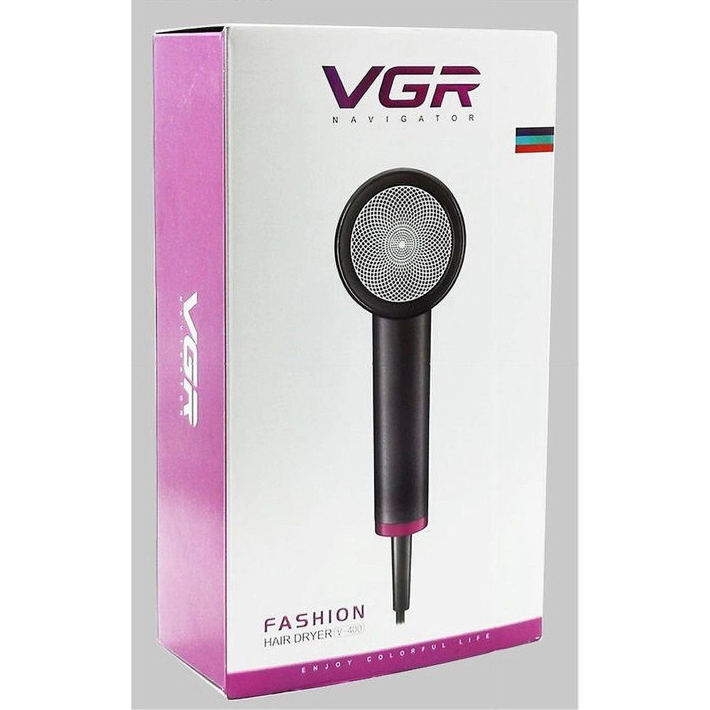 Trade Shop - Asciugacapelli Professionale 2000w 2 Velocità Concentratore Pulsante Cool Shot V-400 -