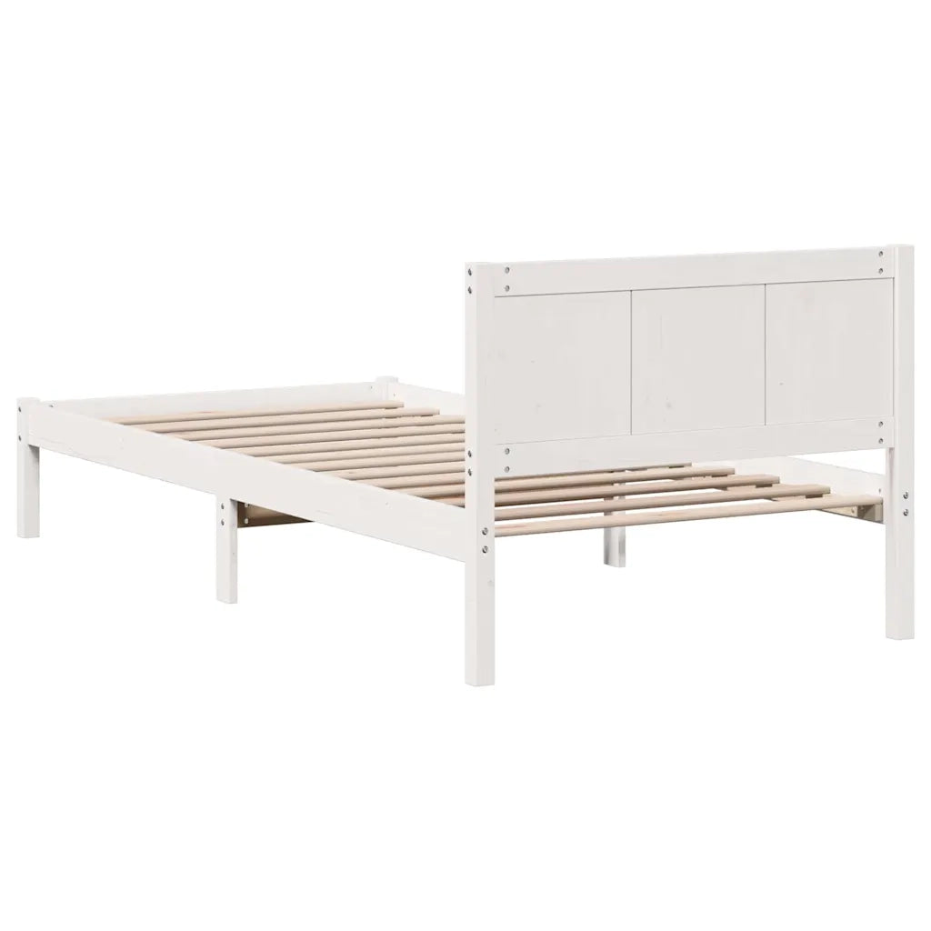 Struttura del letto Bianco 100 x 200 cm Legno massello di pino