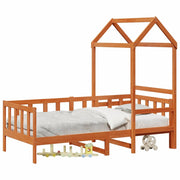 Letto singolo | Letto per adulti | Set di Letto per il Giorno 2 pcs Marrone cerato Pino massello