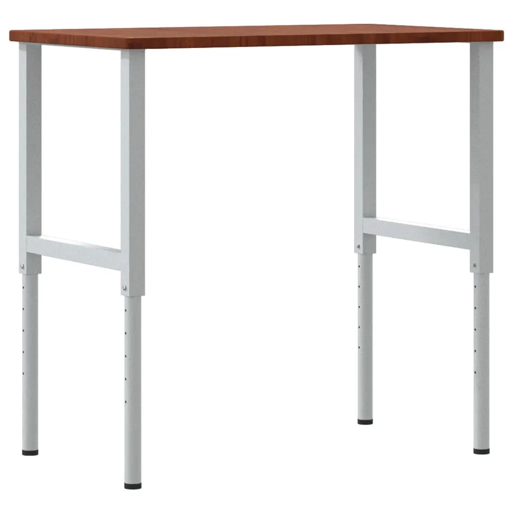 Banco Lavoro Marrone Scuro 100x60x(71,5-98) cm Legno di Rovere