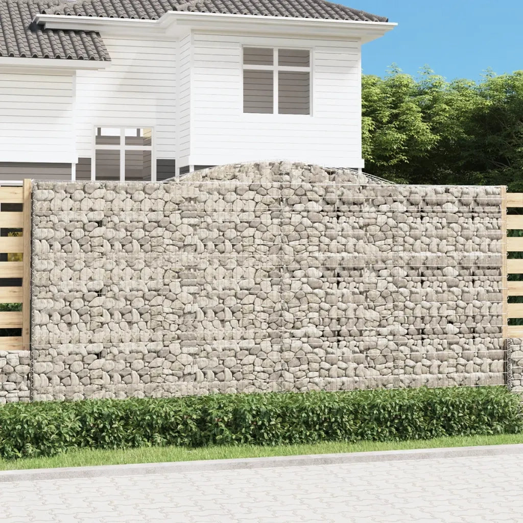 Cesti Gabbioni ad Arco 6 pz 400x30x200/220 cm Ferro Zincatocod mxl 100149