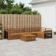 Set di divani da esterno 6 pz Naturale Legno di Acacia Massello 3383382