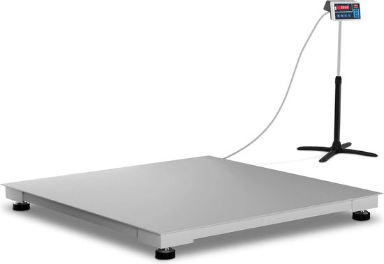 Scala di pesatura per pavimento - calibrata - 1500 kg / 0,5 kg - 120 x 120 cm - LED - TEM