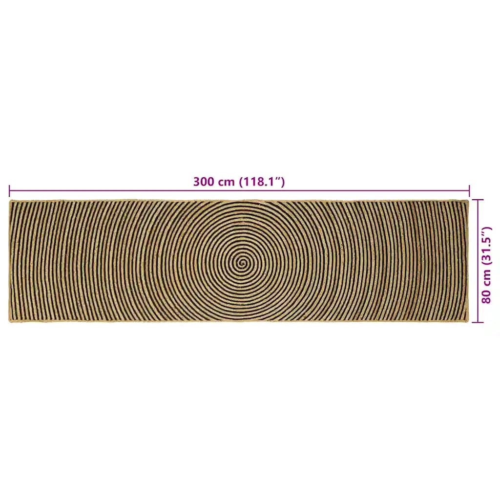 Tappeti per area Nero 80 x 300 cm Juta 42010738