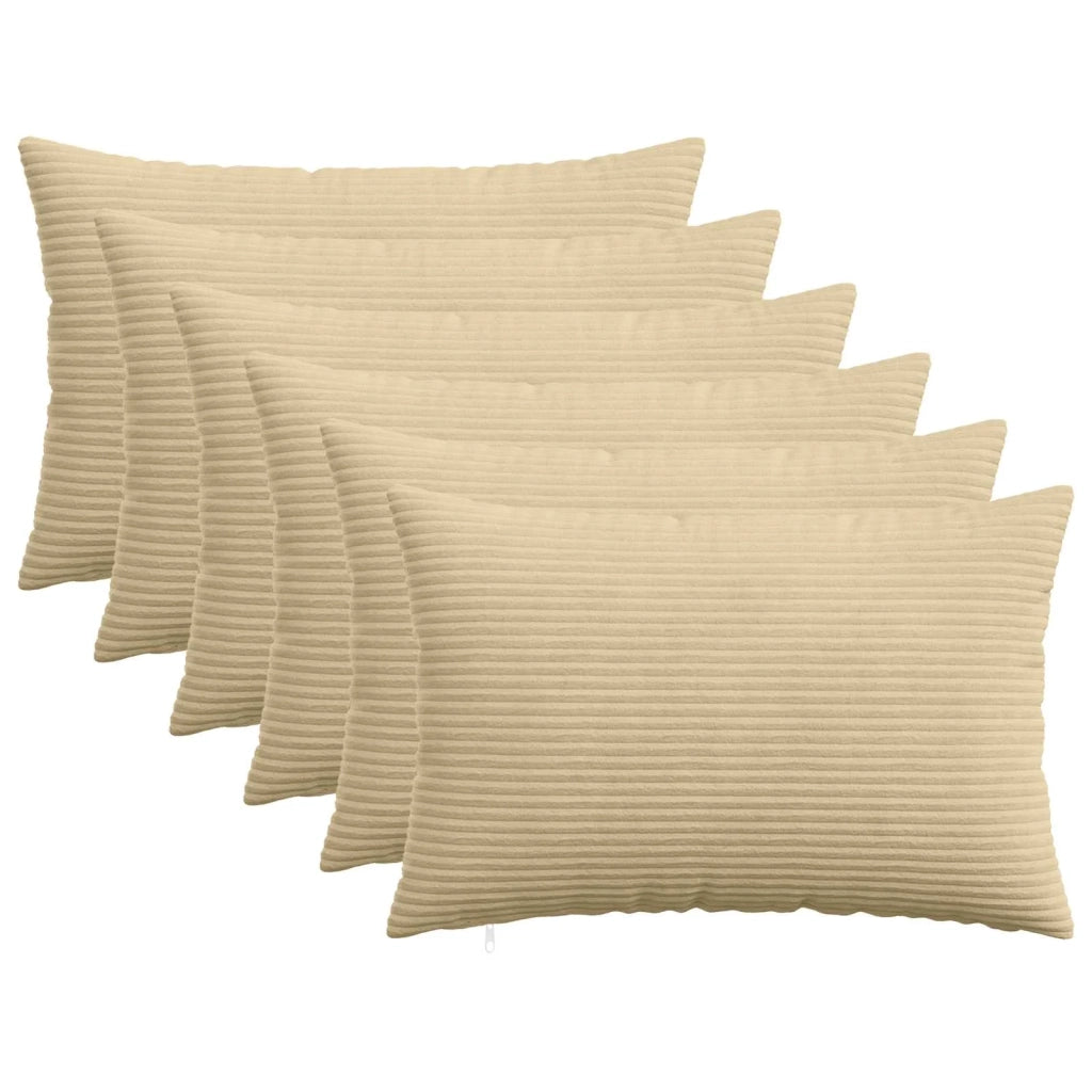 Federa 6 pz HEERLEN Grigio Verde 50 x 75 cm corduroy 911644