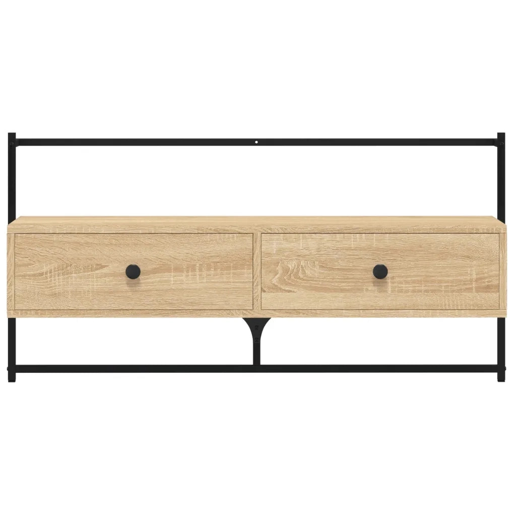Mobile TV a Muro Rovere Sonoma 100,5x30x51 cm Legno Multistrato 833459