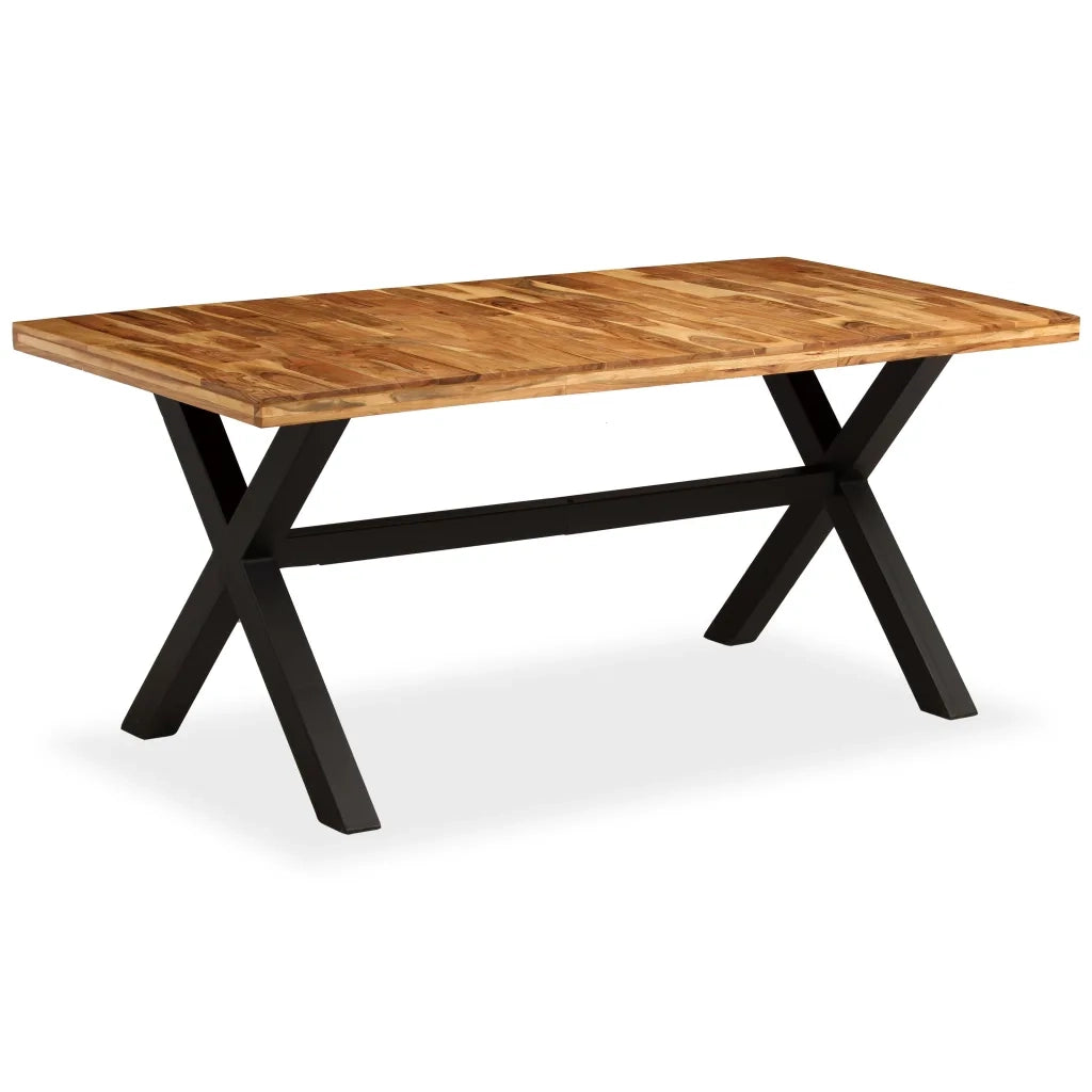 Tavolo da Pranzo Legno Massello di Acacia e Mango 180x90x76 cm 245640