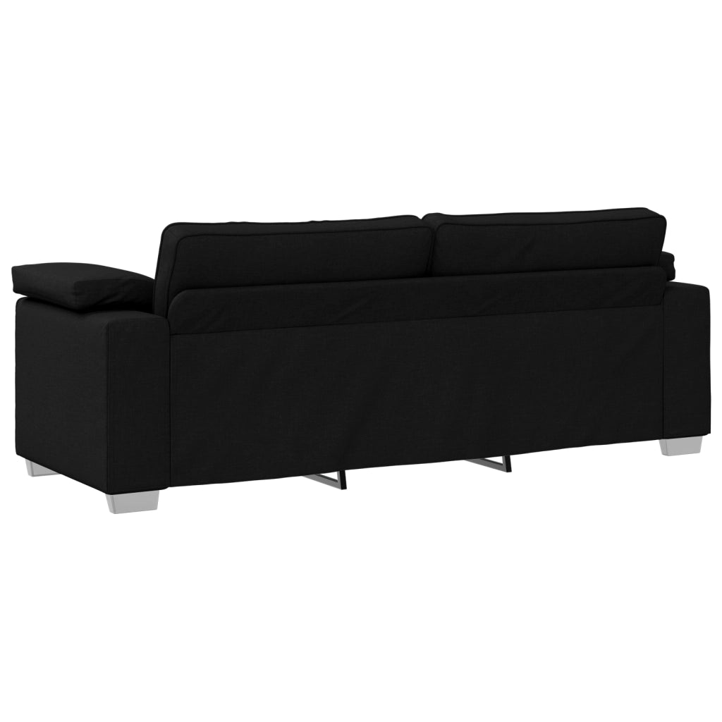 Divano 3 posti  nero 178 cm in tessuto
