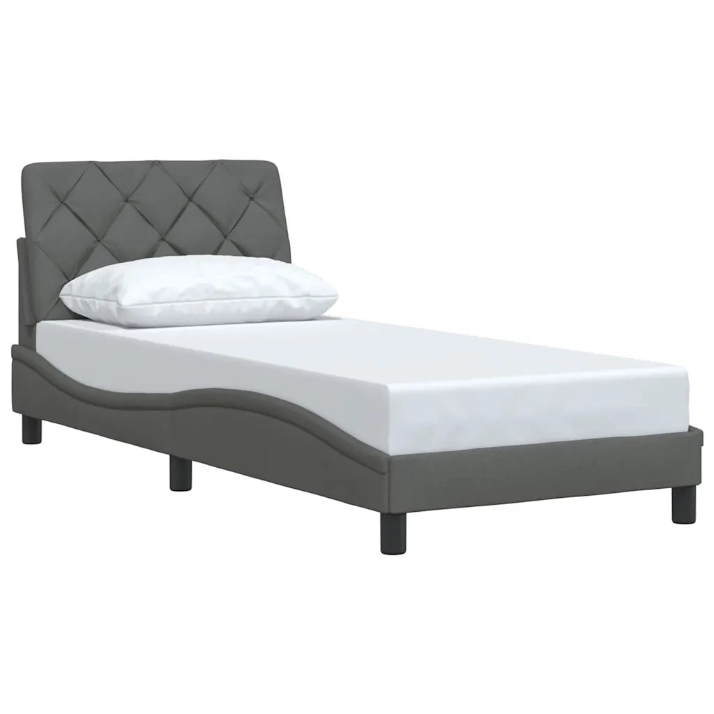Giroletto senza Materasso Grigio Scuro 80x200 cm Tessuto 3310560