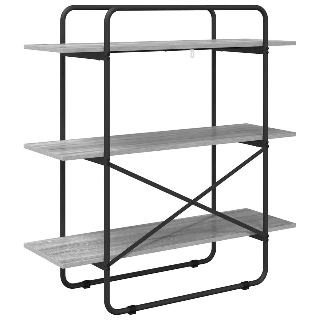 Libreria 3 livelli 100 x 35 x 105 cm PB Sonoma grigio 8007795