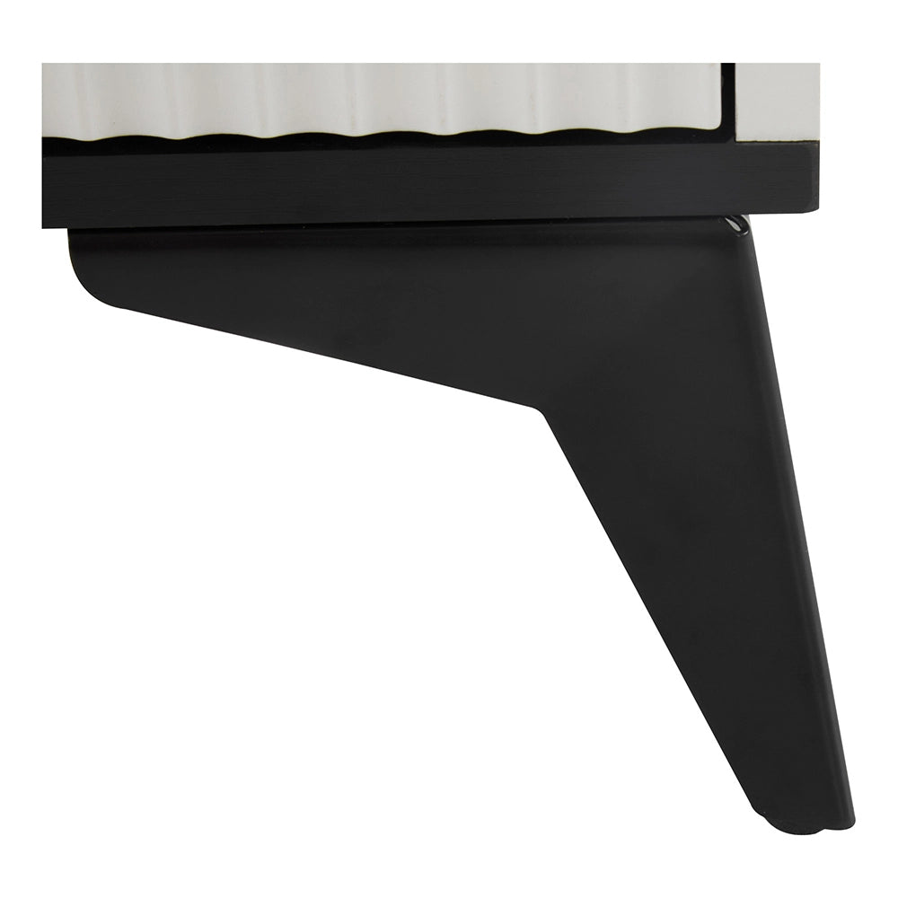 Armadio per scarpe con 3 ante - Xylo - 121x90x25 cm - Bianco - 1 cassetto e 1 porta