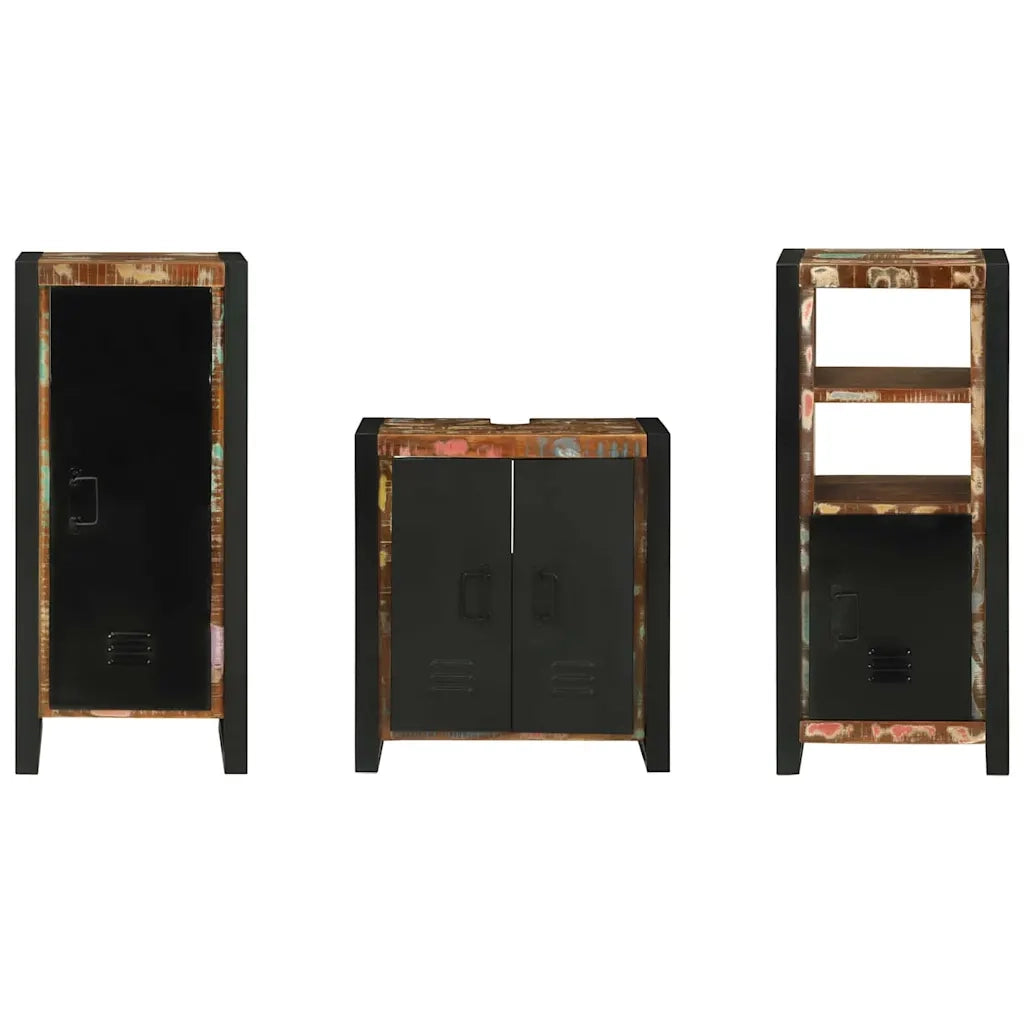 Set di mobili per il bagno 3 pcs Legno Recuperato Massello 3305631