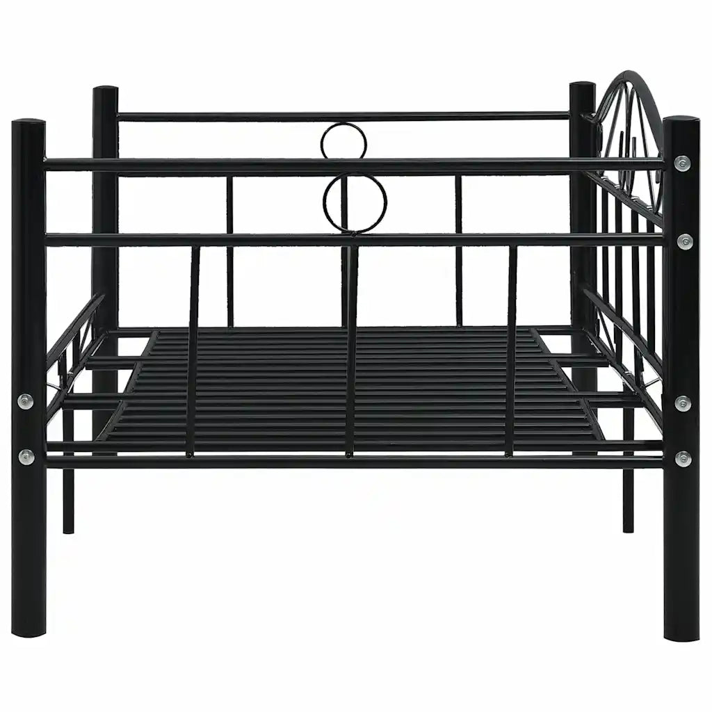 Telaio Divano Letto Nero in Metallo 90x200 cm