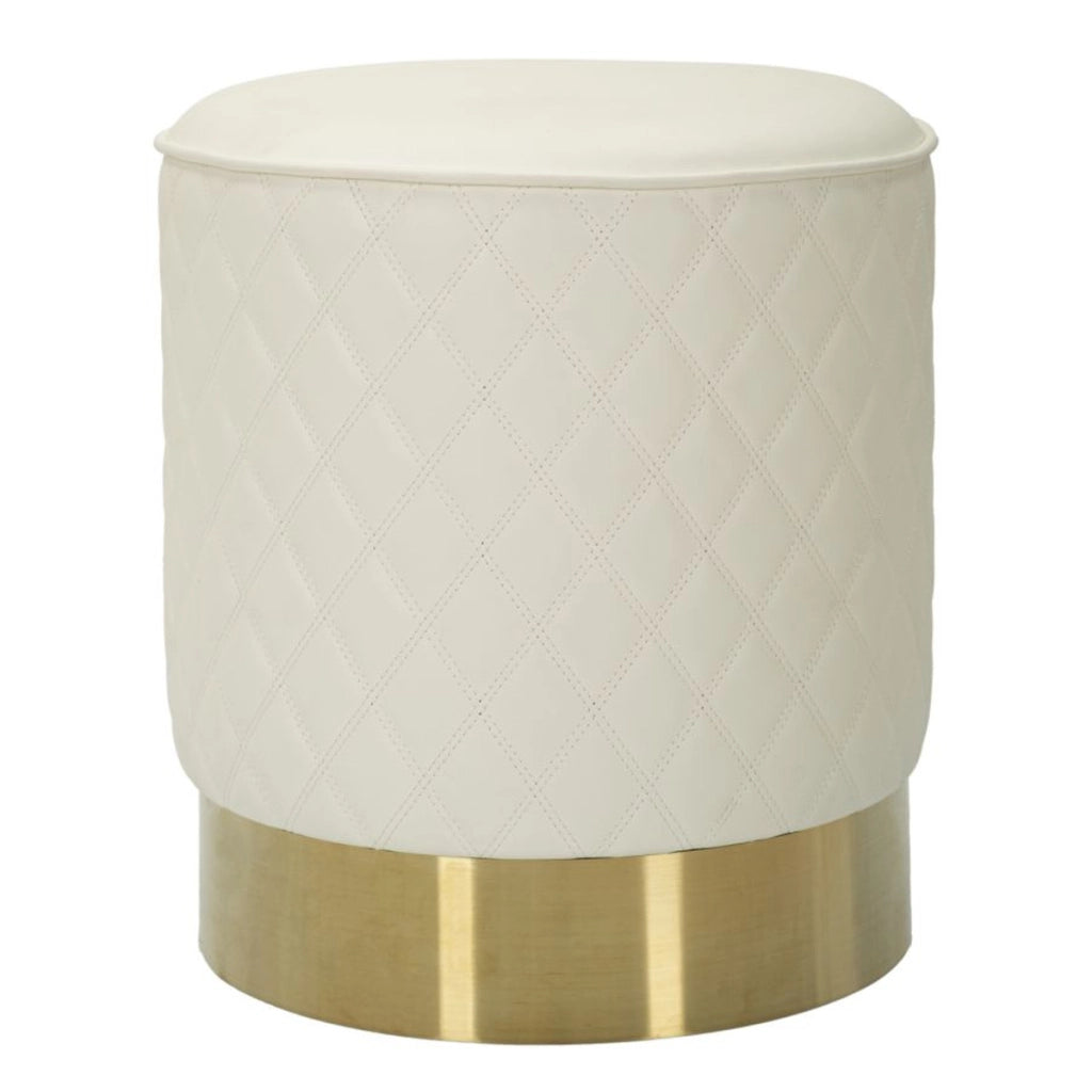 Pouf VKH354, Bianco, Legno, 36x36x39 cm