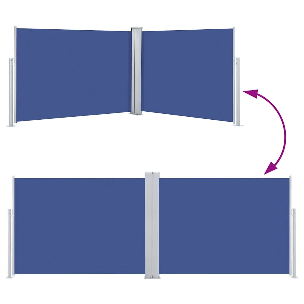 Tenda da Sole Laterale Retrattile-Tenda parasole per balcone per giardino Blu 120x1000 cm 946322