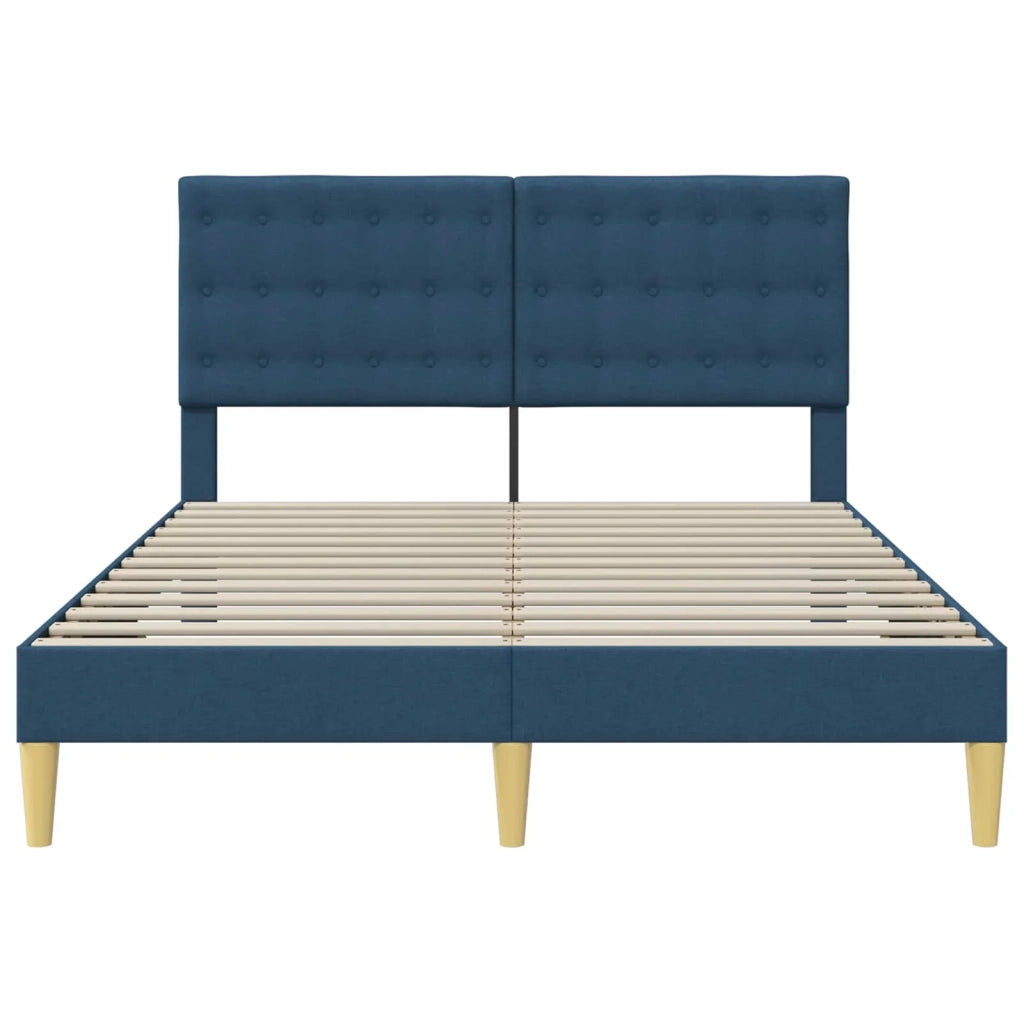 Struttura del letto con testiera Blu 140 x 190 cm Tessuto 42027796