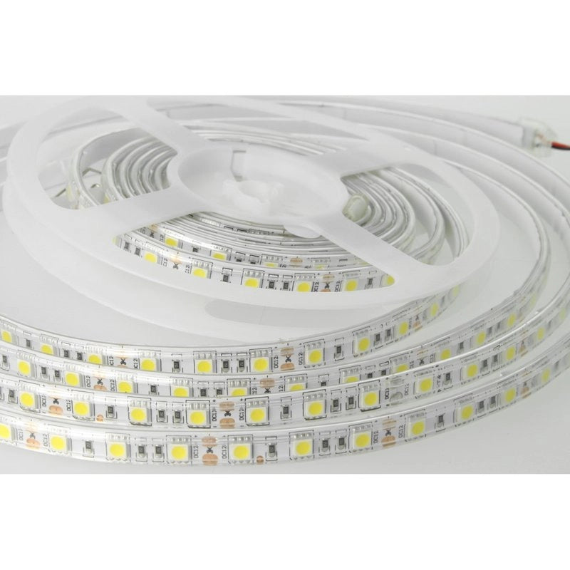Bobina Striscia Led 300 SMD 5050 12V 10,8W/M Neutro 4000K IP65 Impermeabile 5 Metri Unguente Di Silicone Incluso SKU-212150