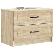 Comodino | Armadio da Notte | Mobiletto da notte con cassetto Rovere Sonoma 62 x 34,5 x 44,5 cm