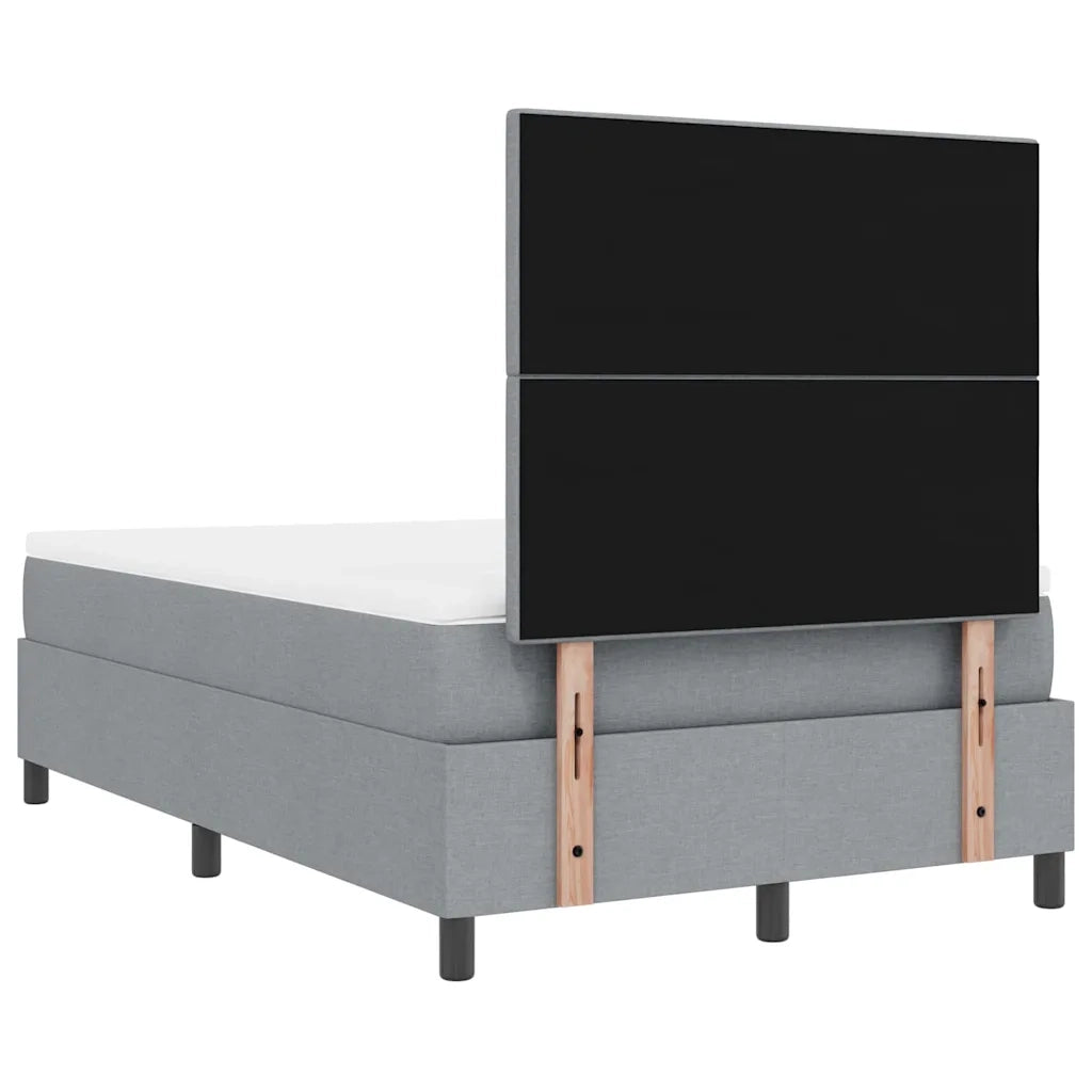 Letto a molle con materasso Grigio chiaro 120 x 200 cm Tessuto 3339378