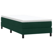 Giroletto a Molle senza Materasso-Struttura Letto Verde Scuro 100x210cm Velluto
