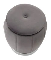 Puff Contenitore Paris Grigio/Silver Cm Ø 43X43