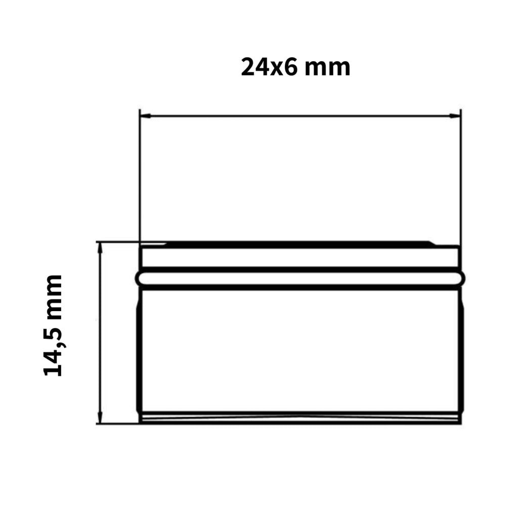 Aeratore Rettangolare in ABS per Rubinetto Miscelatore Mm 24 x 6 NEO