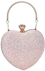 Tas da pranzo con pailletten in forma di cuore con paillettes Tas per la cena con paillettes Tas per la festa con paillettes Tas con paillettes e forma di cuore Tas con paillettes e strass per la festa