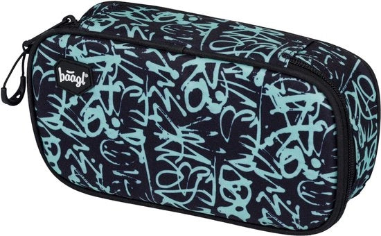 Etui per ragazze, borsa per scrittura, scuola, penne, borsa per ragazzi, graffito, Compact