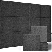 12 pezzi 30*30cm Tavolo di velluto, adesivi per parete, display, grande alternativa al tabellone per ufficio - Tegoli di velluto per pareti ufficio, tabellone da parete, tabellone - grigio scuro