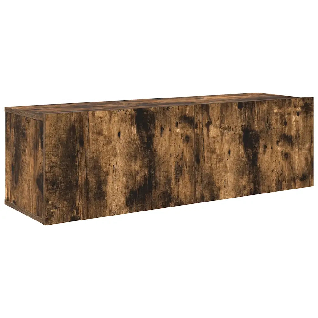 Set di Mobili Porta TV 7 pz Rovere Fumo in Legno Multistrato cod mxl 12168