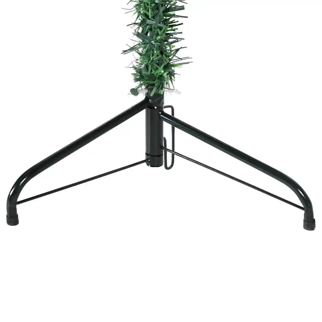 Albero Natale | Decorazioni natalizie Artificiale Sottile a Met¨¤ Supporto Verde 210 cm