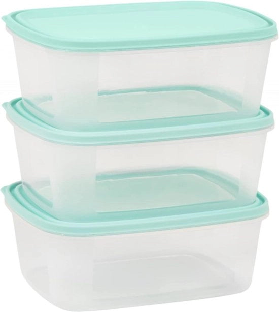 Contenitore di conservazione alimentare 2L, a strati, ermetico, BPA-free, 3 pezzi
