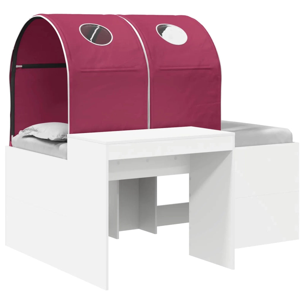 Letto con Tunnel 4 pcs Rovere Artigianale e Rosso 3423513