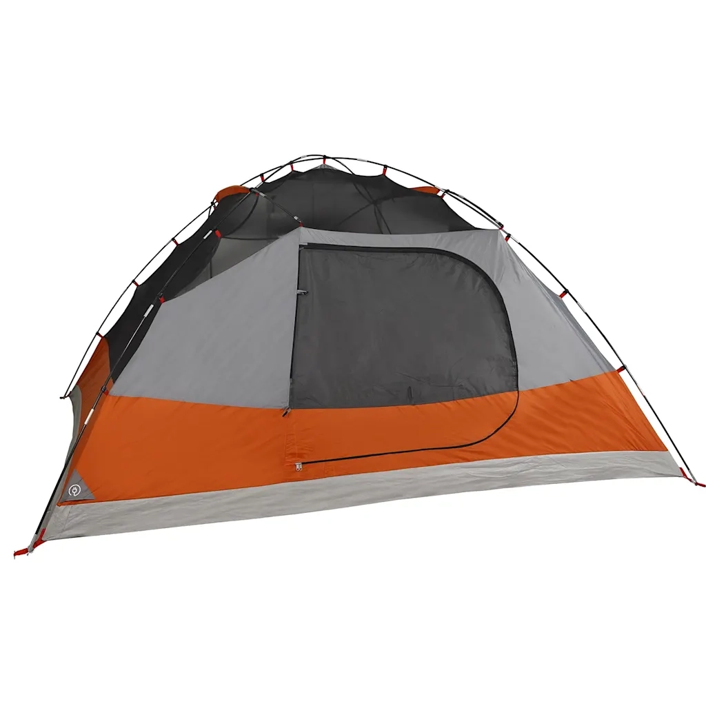Tenda da Campeggio a Cupola per 6 Persone Grigia Impermeabile 94725