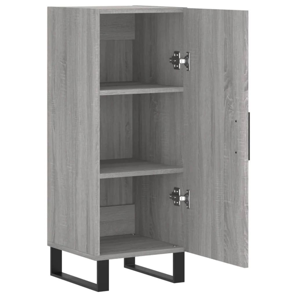Buffet credenza cassettiera armadio mobile contenitore organizer cucina soggiorno rovere Sonoma 34,5 x 34 x 90 cm legno ingegnerizzato grigio 02_0036328